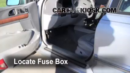 Interior Fuse Box Location: 1995-2002 Lincoln Continental - 2001